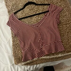 AE striped crop top